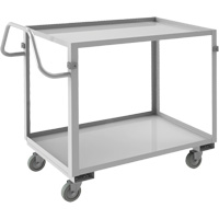 Industrial Grade Shelf Cart, 2 Tiers, 22-1/2" W x 36-1/2" H x 42-7/16" D, 600 lbs. Capacity MO995 | Stor-it Systems