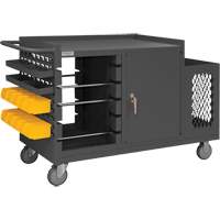 Mobile Wire Spool and Maintenance Cart, Steel, 5 Rod, 54-1/16" W x 35" H x 24" D, 1200 lbs. Capacity MO996 | Stor-it Systems