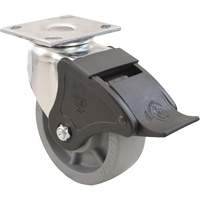 Roulette Emaxx, Pivotant avec frein, 5" (127 mm), Envirothane, 1000 lb (453,6 kg) Stor-it Systems