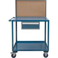 Mobile Service Cart, 2 Tiers, 24" W x 57" H x 40" D, 1200 lbs. Capacity MP084 | Stor-it Systems