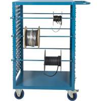 Mobile Wire Spool Cart, Steel, 6 Rod, 21" W x 48" H x 38" D, 1200 lbs. Capacity MP086 | Stor-it Systems