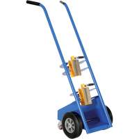 Magnetic Cylinder Hand Truck, Rubber Wheels, 12" W x 5" L Base, 350 lbs. MP137 | Stor-it Systems