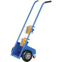 Magnetic Cylinder Hand Truck, Rubber Wheels, 12" W x 5" L Base, 350 lbs. MP137 | Stor-it Systems