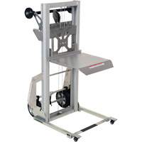 Portable Aluminum Load Lifter, Foot Pump Operated, 200 lbs. Capacity, 61" Max Lift MP144 | Stor-it Systems