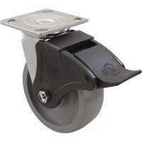 Max9™ Caster, Swivel, 6" (152.4 mm), Envirothane™ Grey-WOW, 1100 lbs. (498.95 kg.) MP177 | Stor-it Systems