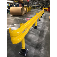 SlowStop<sup>®</sup> FlexRail Guardrail End Cap, Polycarbonate, 9-4/5" L x 13-3/4" H, Yellow MP189 | Stor-it Systems