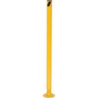 Spring Loaded Bollard, Steel, 42" H x 2-1/8" W, Yellow Stor-it Systems