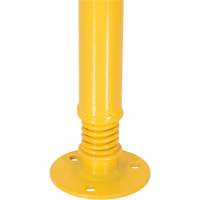Spring Loaded Bollard, Steel, 42" H x 2-1/8" W, Yellow Stor-it Systems
