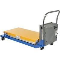DC Powered & Manual Scissor Lift Table, Steel, 48" L x 24" W, 1000 lbs. Capacity MP198 | Stor-it Systems