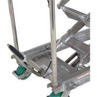 Manual Hydraulic Scissor Lift Table, 36-1/4" L x 19-3/8" W, Stainless Steel, 600 lbs. Capacity MP227 | Stor-it Systems