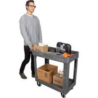 Utility Service Cart, 2 Tiers, 16-1/2" x 32-1/2" x 34-1/2", 550 lbs. Capacity Stor-it Systems