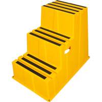Industrial Step Stool, 3 Steps, 34-13/16" x 22-7/16" x 29-1/8" High MP772 | Stor-it Systems
