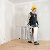 Portable Work-Stand Saw Horse, Aluminum Frame, 12-1/4" D x 48" H Stor-it Systems