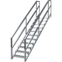 SmartStairs 11-16 Steps Modular Construction Stair System, 120" H Stor-it Systems