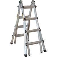 Telescoping Multi-Position Ladder, Aluminum, 300 lbs., CSA Grade 1A MP923 | Stor-it Systems