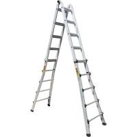 Telescoping Multi-Position Ladder, Aluminum, 300 lbs., CSA Grade 1A MP924 | Stor-it Systems