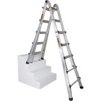 Telescoping Multi-Position Ladder, Aluminum, 300 lbs., CSA Grade 1A Stor-it Systems