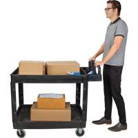 Utility Cart, 2 Tiers, 25-5/8" x 33-1/2" x 43-3/4", 550 lbs. Capacity Stor-it Systems