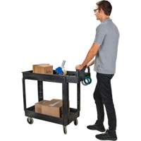 Utility Cart, 2 Tiers, 17-1/8" x 33-1/2" x 37-5/8", 550 lbs. Capacity Stor-it Systems