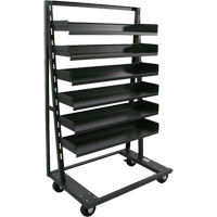 Single-Sided Heavy Duty A-Frame Cart with 6 Trays, 38" x 25" x 63", 2500 lbs. Capacity Stor-it Systems