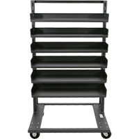 Single-Sided Heavy Duty A-Frame Cart with 6 Trays, 38" x 25" x 63", 2500 lbs. Capacity Stor-it Systems