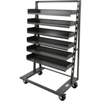 Single-Sided Heavy Duty A-Frame Cart with 6 Trays, 38" x 25" x 63", 2500 lbs. Capacity Stor-it Systems