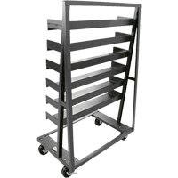 Single-Sided Heavy Duty A-Frame Cart with 6 Trays, 38" x 25" x 63", 2500 lbs. Capacity Stor-it Systems