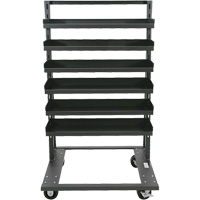 Single-Sided Heavy Duty A-Frame Cart with 6 Lipped Trays, 38" x 25" x 63", 2500 lbs. Capacity Stor-it Systems