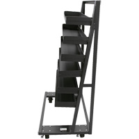 Single-Sided Heavy Duty A-Frame Cart with 6 Lipped Trays, 38" x 25" x 63", 2500 lbs. Capacity Stor-it Systems