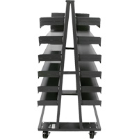 Double-Sided Heavy Duty A-Frame Cart with 12 Trays, 38" x 30" x 63", 2500 lbs. Capacity Stor-it Systems