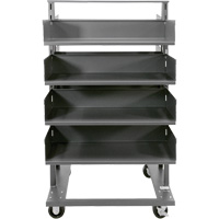 Double-Sided Heavy Duty A-Frame Cart with 8 Large Trays, 38" x 30" x 63", 2500 lbs. Capacity Stor-it Systems