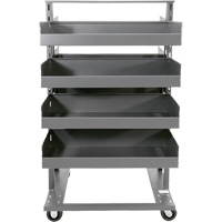 Double-Sided Heavy Duty A-Frame Cart with 8 Large Lipped Trays, 38" x 30" x 63", 2500 lbs. Capacity Stor-it Systems