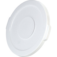 Round Brute&reg; Tops, Flat Lid, Plastic/Polyethylene, Fits Container Size: 15-5/8" Dia. Stor-it Systems