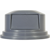 Round Brute&reg; Tops, Dome Lid, Plastic/Polyethylene, Fits Container Size: 26-1/2" Dia. Stor-it Systems