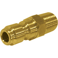 1/4" Male Brass Plated Quick Disconnect Plug Stor-it Systems