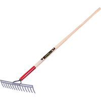 Pro™ Double Back Level Rake, Ashwood Handle, 13-3/4" W, Tempered Steel Blade, 14 Tines ND104 | Stor-it Systems
