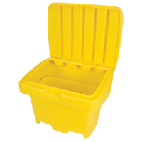 Heavy-Duty Outdoor Salt and Sand Storage Container, 30" x 24" x 24", 5.5 cu. Ft., Yellow ND337 | Stor-it Systems