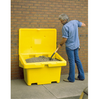 Salt Sand Container SOS™, With Hasp, 72" x 36" x 36", 36 cu. Ft., Yellow NJ119 | Stor-it Systems