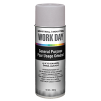 Peinture industrielle Work Day, Gris, Tr&egrave;s mat, 10 oz, Canette a&eacute;rosol Stor-it Systems