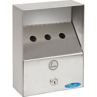 Smoking Receptacles, Wall-Mount, Stainless Steel, 1 Litres Capacity, 9" Height NI746 | Stor-it Systems