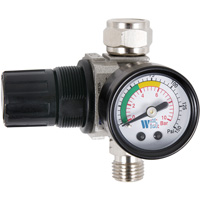 R&eacute;gulateur &agrave; cadran pneumatique avec jauge pour pistolet pulv&eacute;risateur, 1/4" NPT, PSI max. de 135 PSI, Standard Stor-it Systems