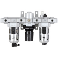 Filtre &agrave; air interm&eacute;diaire en trois parties, r&eacute;gulateur & lubrificateur AFRLMI38, 3/8" NPT Stor-it Systems