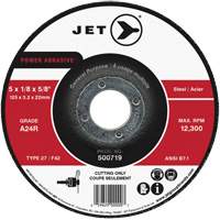 Power Abrasive Cut-Off Wheel, 4-1/2" x 1/8", 7/8" Arbor, Type 27, 13300 RPM Stor-it Systems
