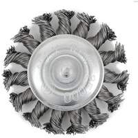EKR275-20 Shaft-Mounted Knot Twisted Radial Brush, 3", .02" Fill, 1/4" Shank Stor-it Systems
