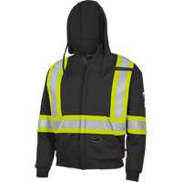 337SF Flame-Resistant Zip Style Hoodie, Men's, Small, Black, 22 cal/cm² Stor-it Systems