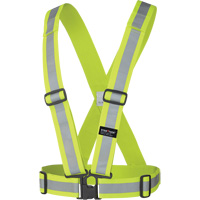 5592 Harnais de s&eacute;curit&eacute; &eacute;lastique, Jaune lime haute visibilit&eacute;, Couleur r&eacute;fl&eacute;chissante Argent, Taille unique Stor-it Systems