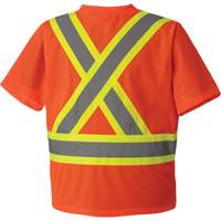 5994 High-Visibility Safety T-Shirt, Polyester, 2X-Large, High Visibility Orange Stor-it Systems