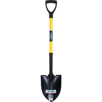 Round Point Shovels, Tempered Steel Blade, Fibreglass, D-Grip Handle NJ093 | Stor-it Systems