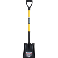 Square Point Shovel, Fibreglass, Tempered Steel Blade, D-Grip Handle, 32-1/2" Long NJ094 | Stor-it Systems
