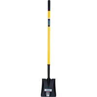 Square Point Shovels, Fibreglass, Tempered Steel Blade, Straight Handle, 48" Long NJ095 | Stor-it Systems